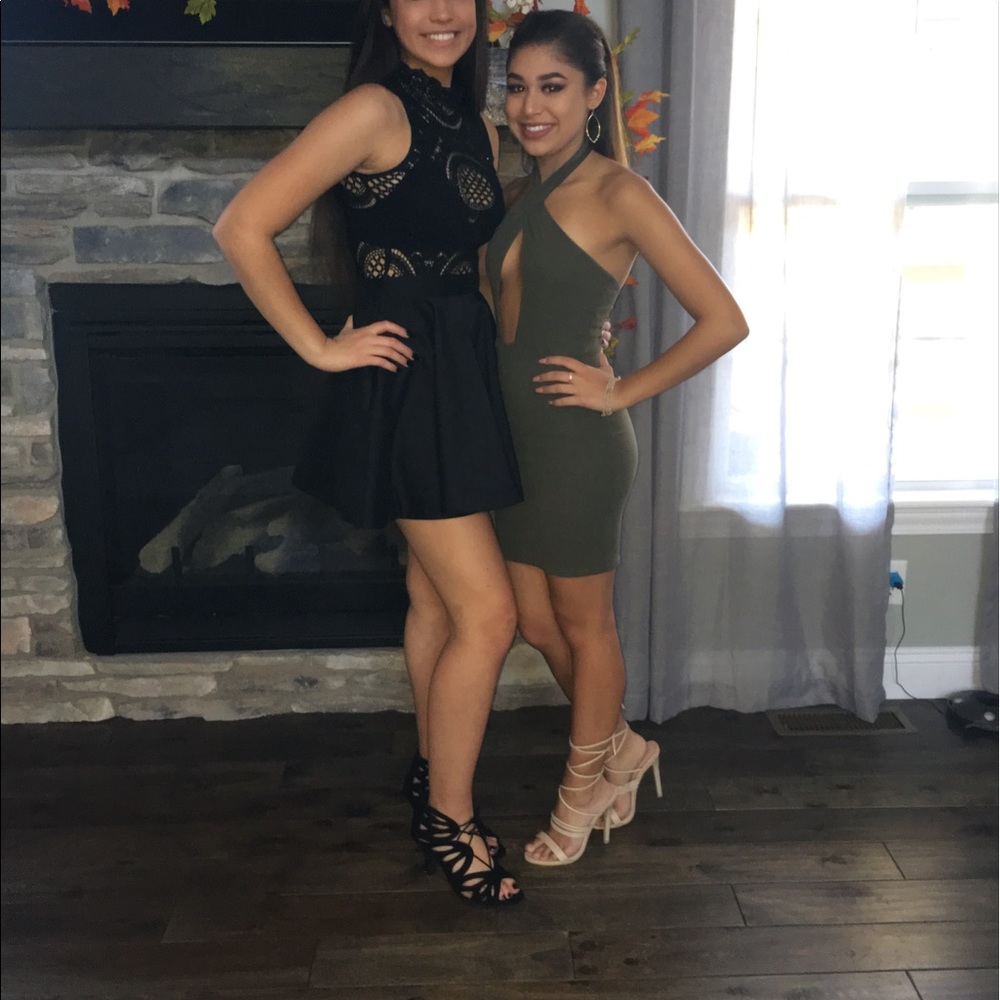 olive green dress